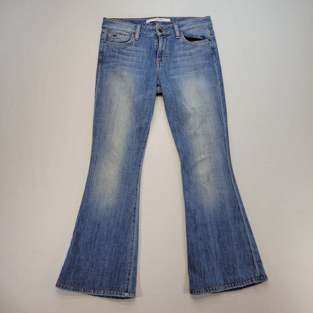 Joes Jeans Womens 27 Blue Flare Visionaire Mid Rise Light Wash Stretch Denim